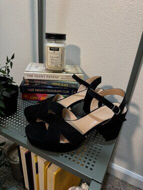 New Day Black Velvet Heels